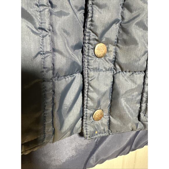 Vintage Sears Outerwear Navy Blue Puffer Vest Jacket Size M 2 Front Pockets - Picture 3 of 7